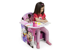 Delta Children Minnie Mouse Chair Desk with Storage Bin Right Side View with Props a3a