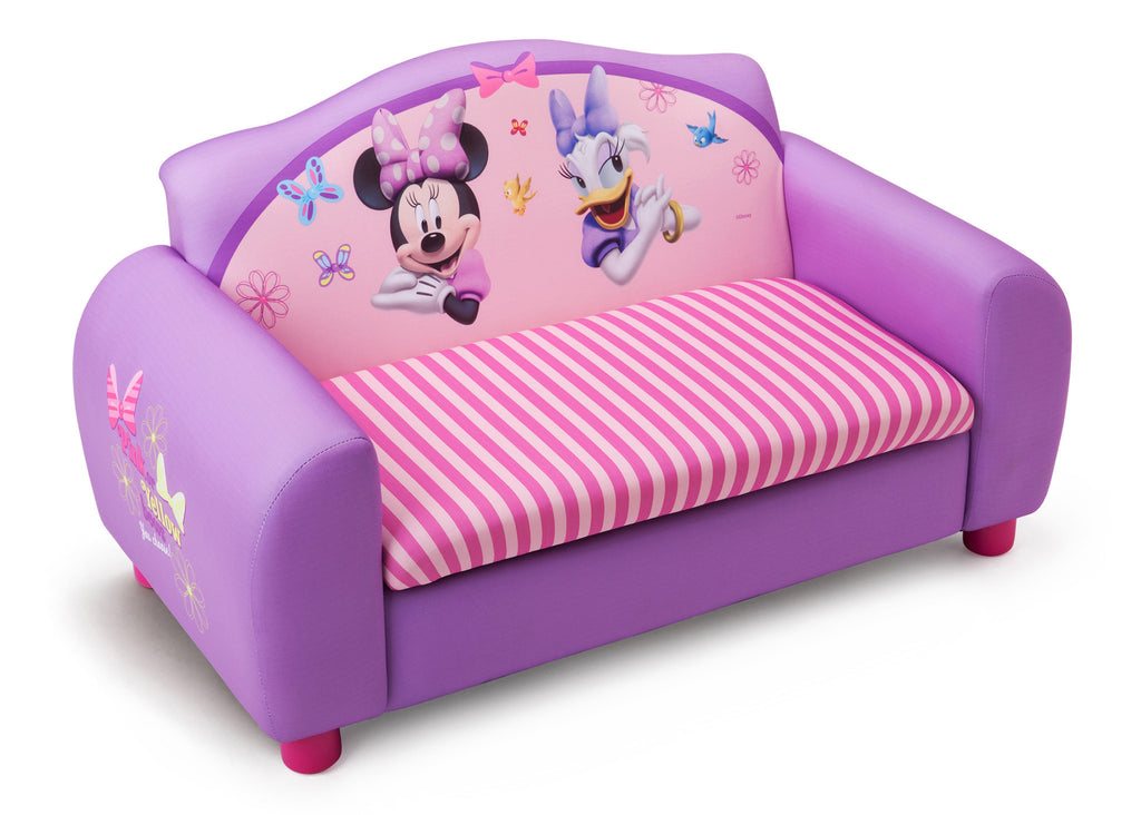 Delta Children Minnie Mouse Upholstered Sofa Right Side View a1a