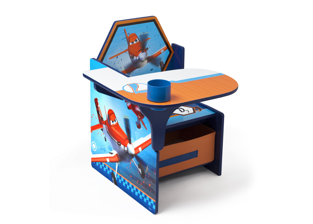 Delta Children Style 1 Planes Chair Desk with Storage Bin, Right View a1a