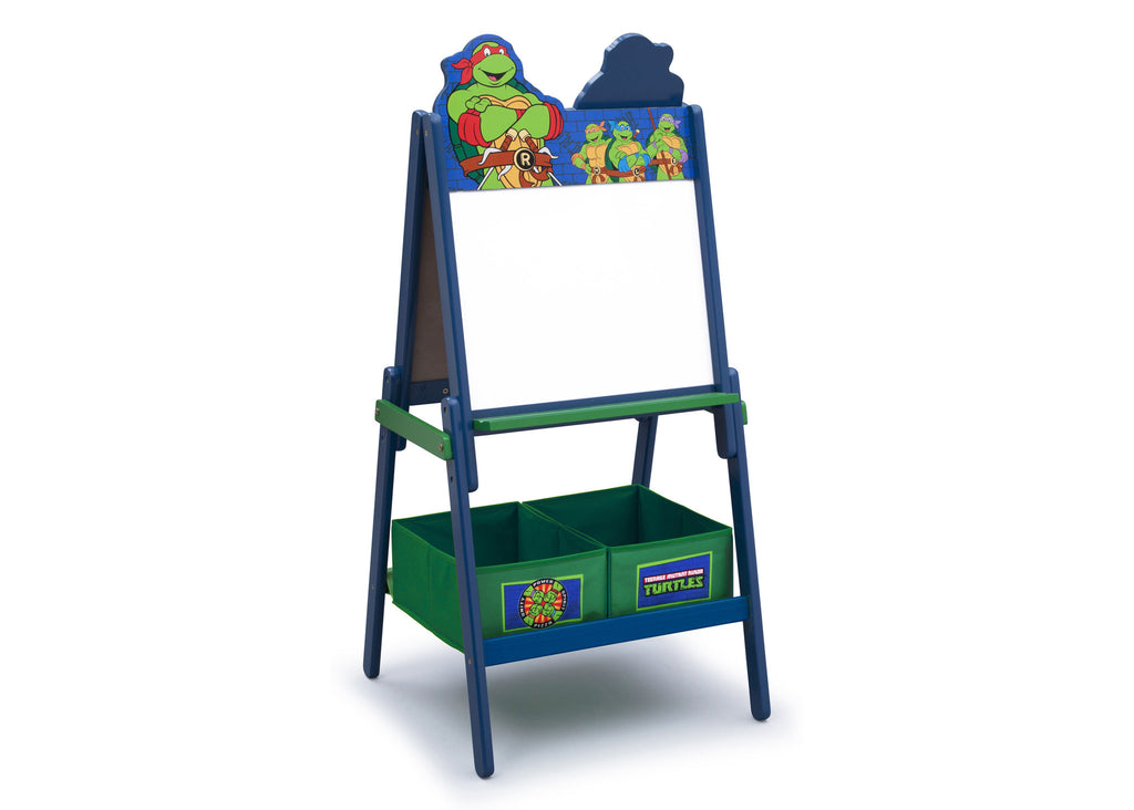 Delta Children Teenage Mutant Ninja Turtle Wooden Double Sided Activity Easel with Storage, Right view, Magnetic Dry-Erase Side a1a