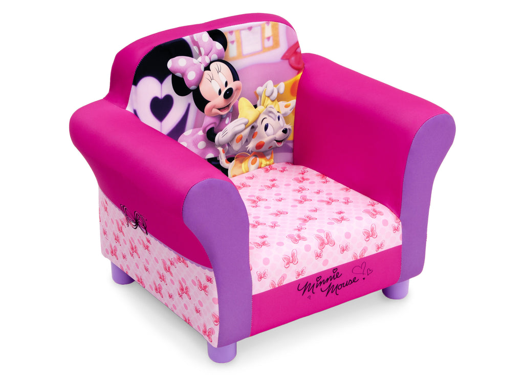 Delta Children Minnie Mouse Upholstered Chair, Right View, a1a