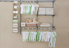 Delta Children Beige (250) 48 Piece Nursery Storage Set, Front View b2b