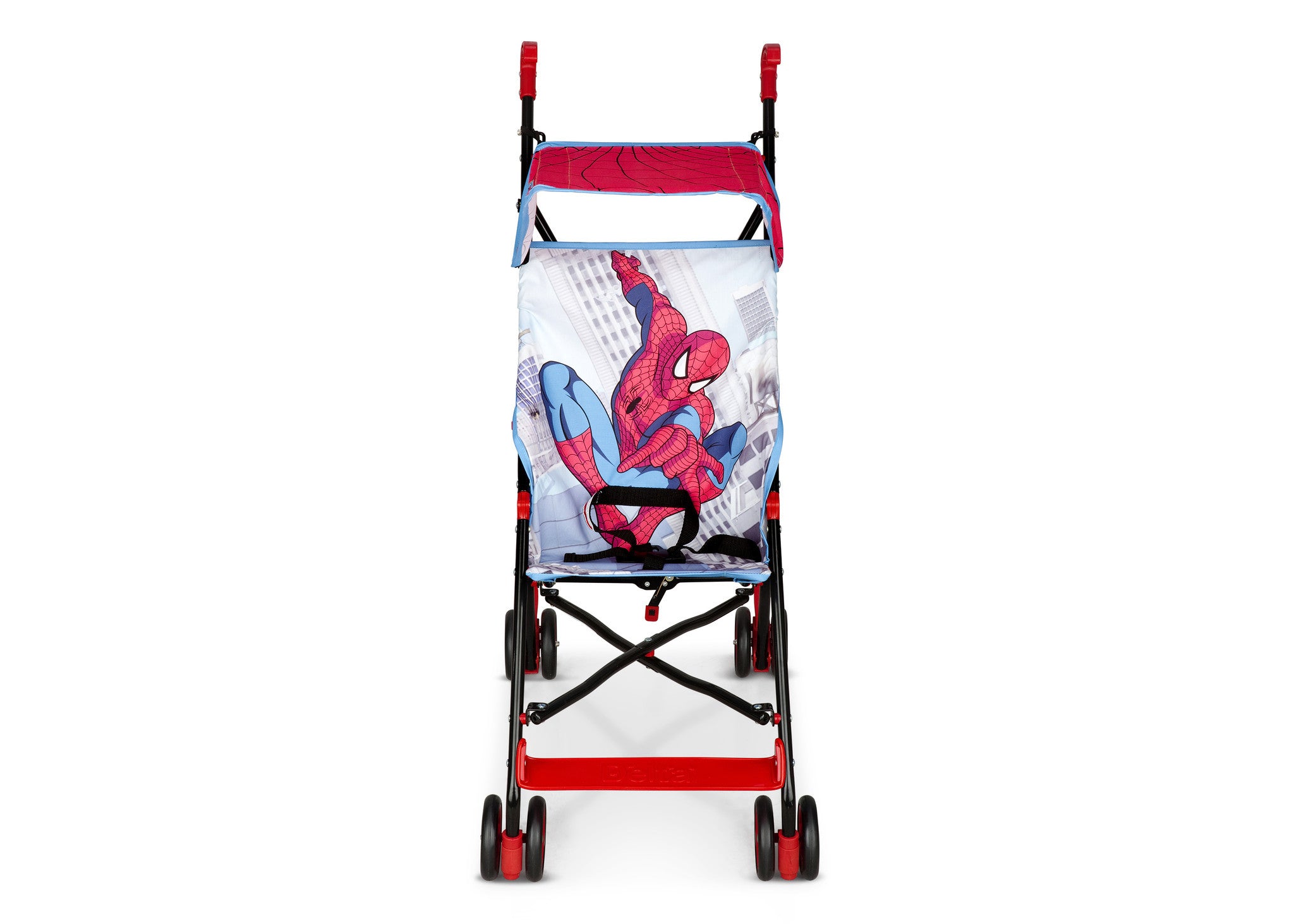 Spider deals man stroller