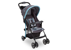 Delta Children Satellite (094) J is for Jeep Brand Metro Stroller Right Side View, with Canopy and Child Tray b1b