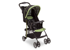 Delta Children Trecking (344) J is for Jeep Brand Metro Stroller Right Side View, with Canopy and Child Tray c1c