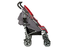 Delta Children Grey & Red (026) LX Stroller Side View b2b