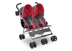 Delta Children Grey & Red (026) LX Side by Side Stroller c1c