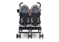 J is for Jeep Brand Scout Double Stroller Lunar Burgundy (981), Front View b3b