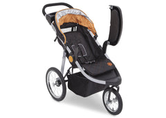 Delta Children J is for Jeep Brand Trek Orange Tonal (838) Cross Country All Terrain Jogging Stroller Right Side View d2d