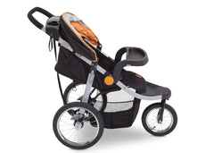 Delta Children J is for Jeep Brand Trek Orange Tonal (838) Cross Country All Terrain Jogging Stroller Full Right Side View d3d