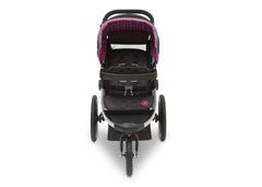 Delta Children Berry Tracks (678) J is for Jeep Brand Adventure All Terrain Jogger Stroller Font View, with Canopy and Child Tray Tracks b6b 