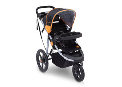 Delta Children Galaxy (850) J is for Jeep Brand Adventure All Terrain Jogger Stroller Right Side View, with Canopy and Child Tray Tracks c1c