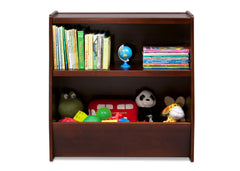 Delta Children Espresso (607) Wood Storage Unit Front View with Props a2a