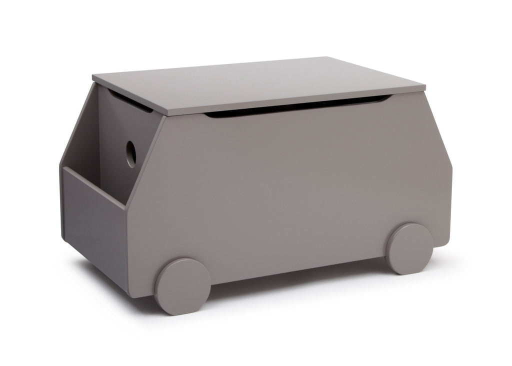 Delta Children Classic Grey (028) Metro Toy Box Right Side View a2a