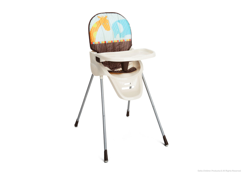 Delta Children Beginnings High Chair in Novel Ideas Right Side View Chocolate- 60 Sheen (241) a1a