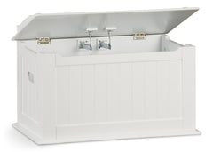 Delta Children White (100) Solutions Toy Box, Lid Detail a2a