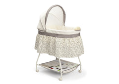 Delta Children Olive Leaf (294) Deluxe Sweet Beginnings Bassinet, Side View c1c