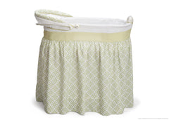 Delta Children Tonal Geo (343) Ultimate Sweet Beginnings Bassinet, Full Side View with Canopy Option e3e