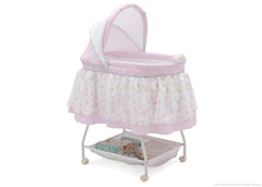 Delta Children English Garden (664) Ultimate Sweet Beginnings Bassinet, Side View h1h