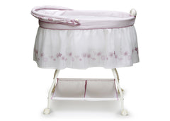 Delta ChDelta Children Dandelion (679) Ultimate Sweet Beginnings Bassinet, Full Side View with Canopy Detail i3i