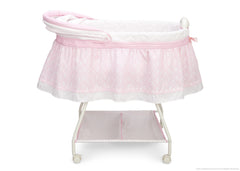 Delta Children Elegant Girl (680) Ultimate Sweet Beginnings Bassinet, Full Side View with Canopy Detail j2j