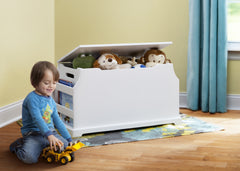 Delta Children White (100) Wood Toy Box with Setting a1a