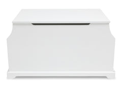 Delta Children White (100) Wood Toy Box Front View a3a