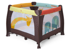 Delta Children Chocolate - 60 Sheen (241) Novel Ideas Square 36 by 36 Playard, Bird's Eye View b1b