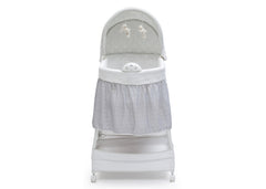 Delta Children Silver Lining (056) Gliding Bassinet Front View a2a
