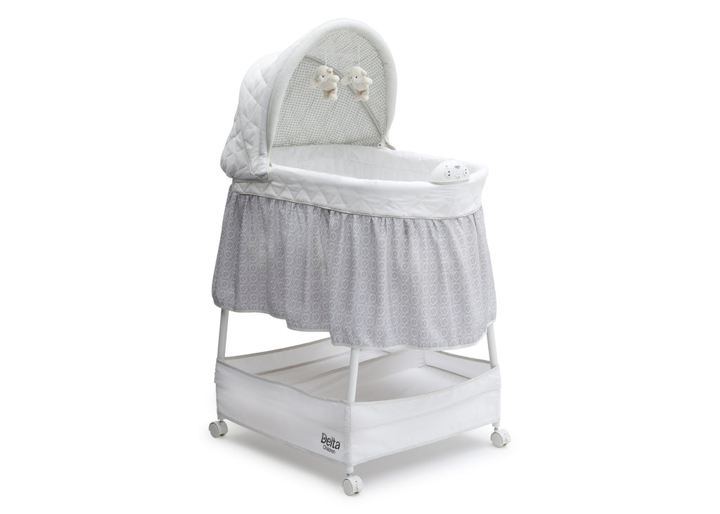 Delta children's products deluxe gliding bassinet silver lining hotsell