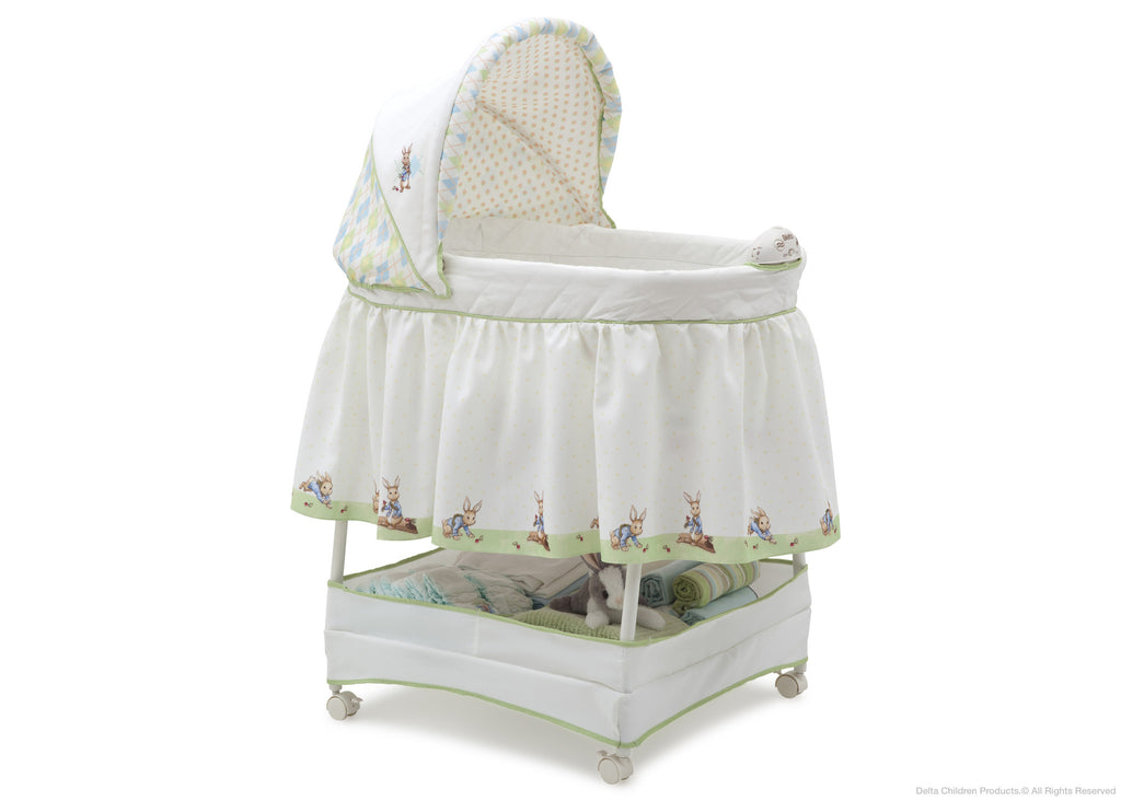 Delta Children Peter Rabbit Gliding Bassinet, Right Side View a1a