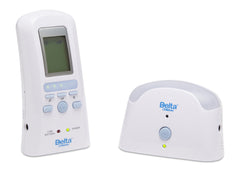 Delta Children White (114) Safe-n-Clear Digital Audio Monitor with Temperature Sensor, Side View a1a