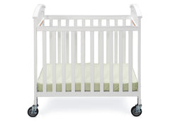 Simmons Kids White (100) Laurel Crib, Front View a1a