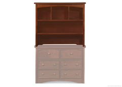 Simmons Kids Espresso Truffle (208) Elite 2-in-1 Hutch/Bookcase, Atop Elite Double Dresser 1 a4a