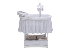 Delta Children Peacock (071) Slumber Time Elite Gliding Bassinet, Full Side View f3f