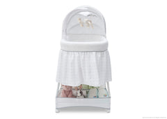 Delta Children Ivory (124) Slumber Time Elite Gliding Bassinet, Front View a2a