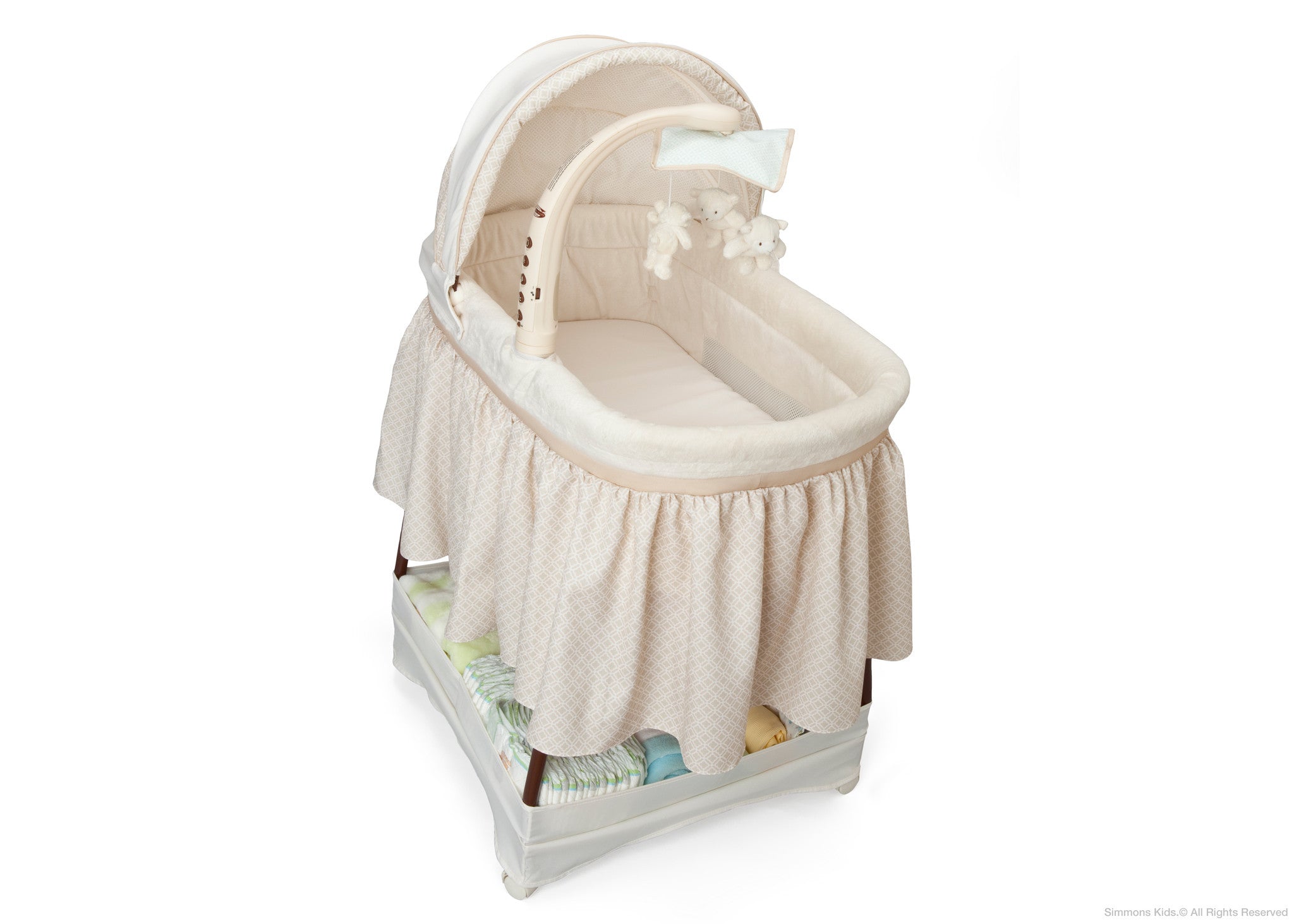 Simmons elite best sale gliding bassinet peacock