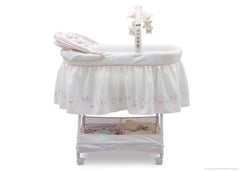 Delta Children Tulip Garden (665) Slumber Time Elite Gliding Bassinet, Full Right Side View e3e