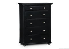 Simmons Kids Black (001) Impressions 5-Drawer Chest, Side View a2a