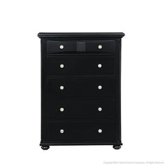 Simmons Kids Black (001) Impressions 5-Drawer Chest, Side View a1a