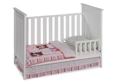 Simmons Kids White (100) Melody 3-in-1 Crib, Toddler Bed Conversion b2b