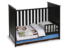 Simmons Kids Black (001) Melody 3-in-1 Crib, Toddler Bed Conversion a2a