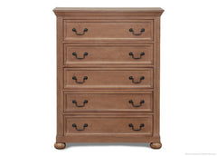 Simmons Kids Antique Walnut (267) Chateau 5 Drawer Dresser, Front View a1a