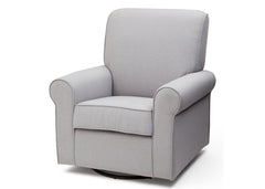 Simmons Kids Heather Grey (053) Avery Upholstered Glider, Left Side View a4a