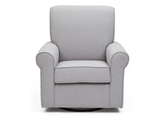 Simmons Kids Heather Grey (053) Avery Upholstered Glider, Front View a2a