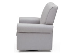 Simmons Kids Heather Grey (053) Avery Upholstered Glider, Full Left Side View a5a