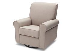 Simmons Kids Taupe (065) Avery Upholstered Glider, Left Side View b4b