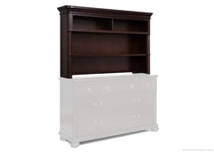 Simmons Kids Molasses (226) Highpoint Bookcase & Hutch atop Highpoint Double Dresser a4a