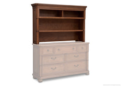Simmons Kids Chestnut (227) Hanover Park Bookcase & Hutch, Side View atop Hanover Park Double Dresser b6b