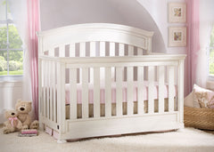 Simmons Kids Vintage White (120) Castille Crib 'N' More, Crib Conversion, Detailed View a2a